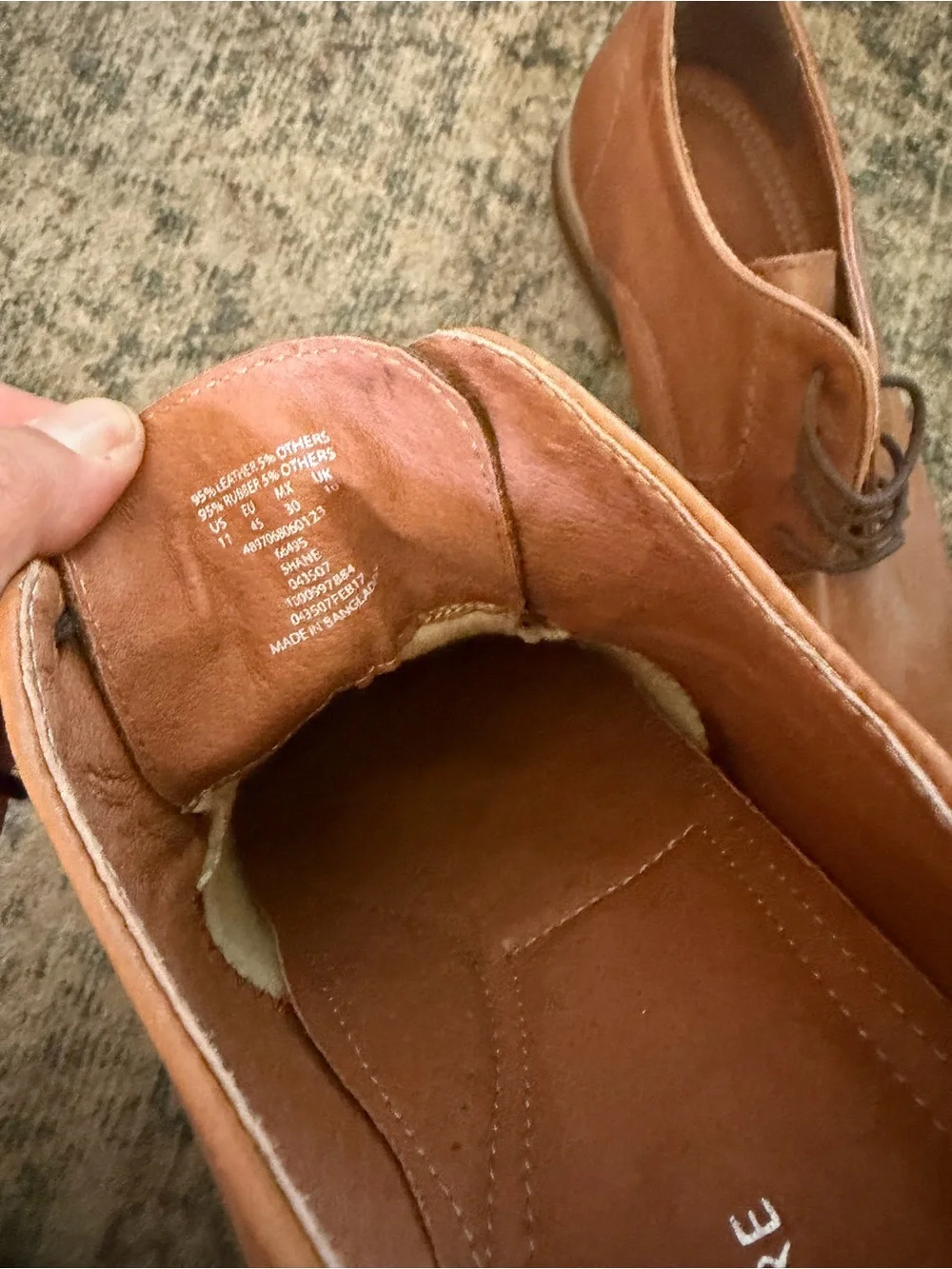 Structure Cognac Leather Derby Shoes